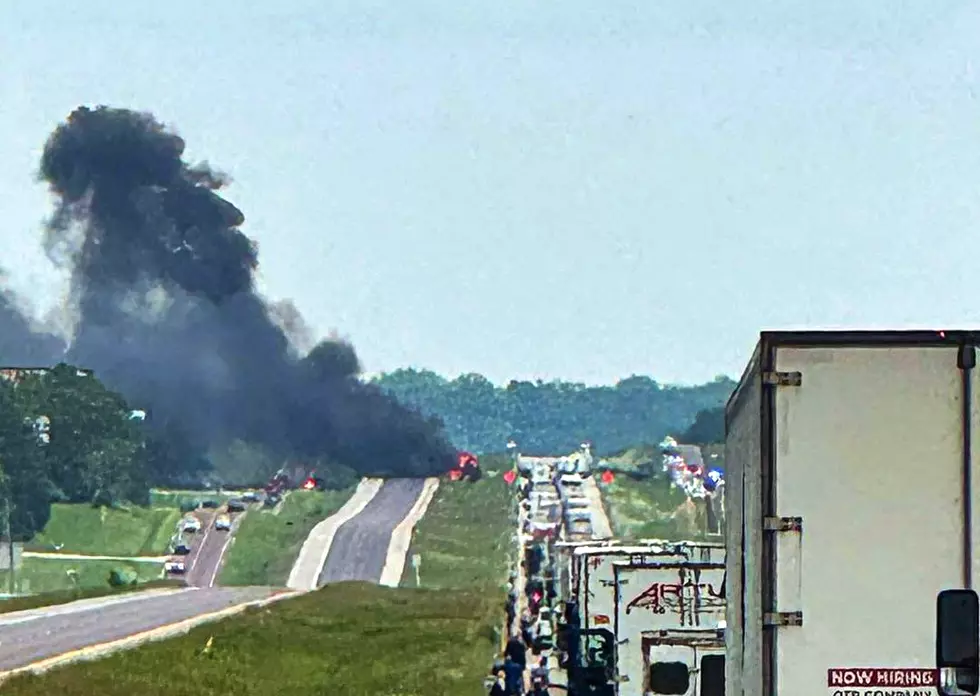 Two Injured in Fiery Crash on I-44